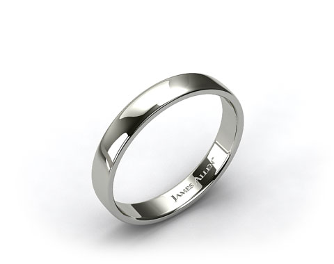 Platinum 4.5mm Slightly Flat Comfort Fit Wedding Ring